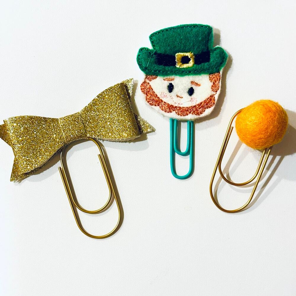 Pretty planner clips set of 3 Irish